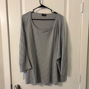 a.n.a Light Gray Knit Sweater 3X